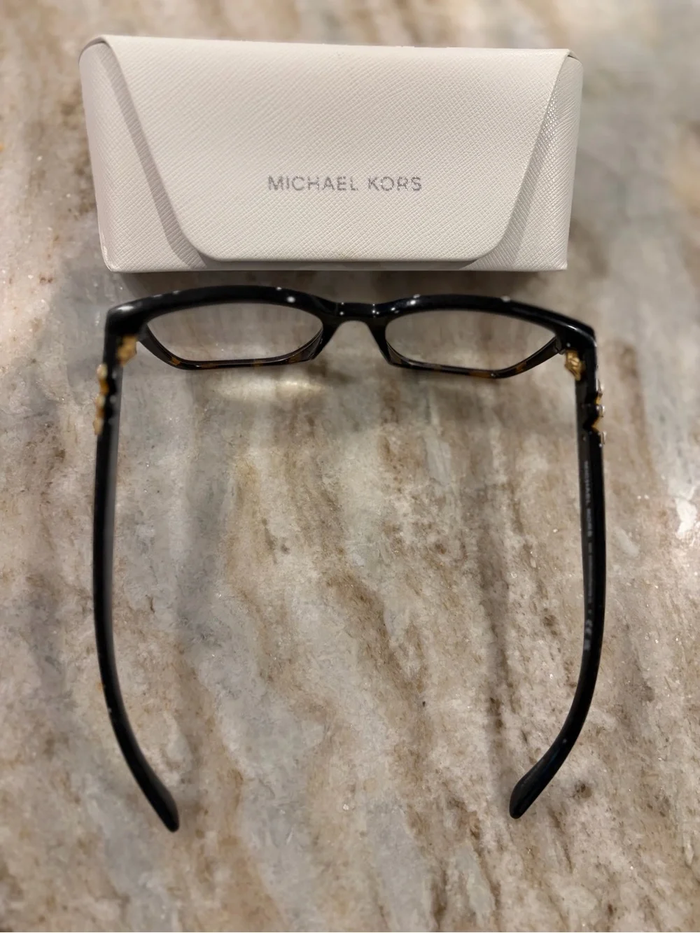 Michael Kors Women's Black Tortoiseshell Cat-Eye Glasses Frame mod Karlie I